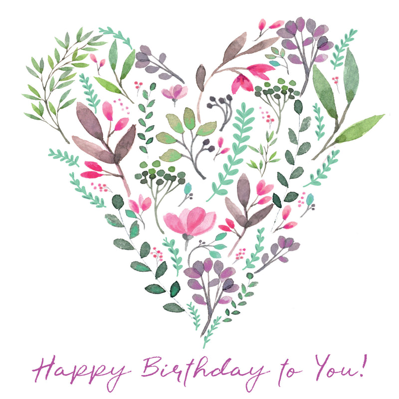 LKC05G Happy Birthday To You (Floral Heart)