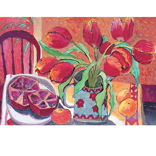 EM11 Red Tulips And Pomegranates
