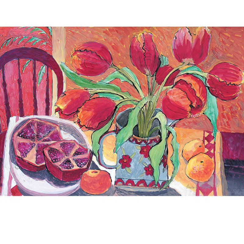 EM11 Red Tulips And Pomegranates