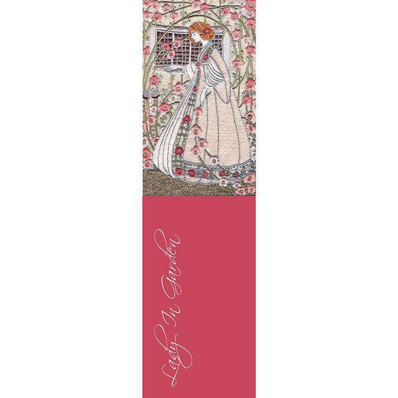 HL01B Lady In Garden (Silk Embroidery, Art Nouveau Style)