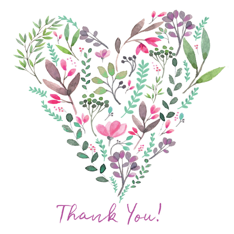 LKC10G Thank You Floral Heart