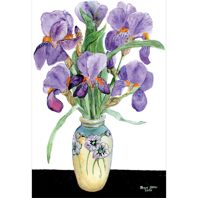 PS145  Bearded Iris In Pansy Vase